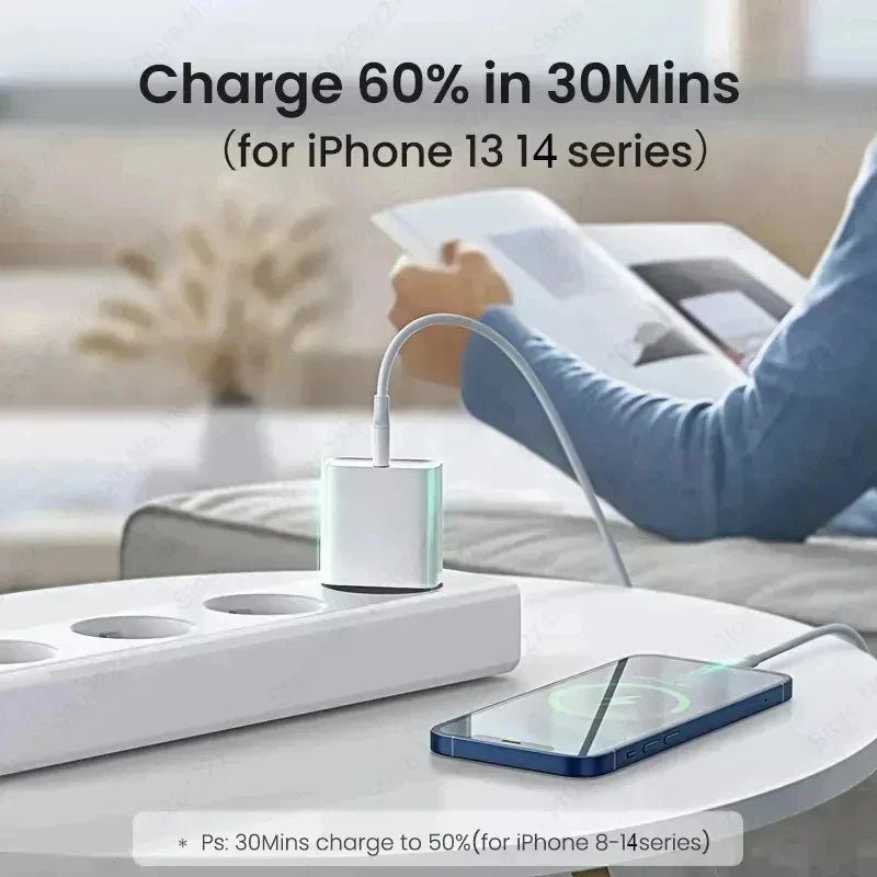 For Apple PD 30W USB Type C Charger For iPhone 15 13 12 11 14 16 Pro Max Plus XR X iPad Fast Charger Adapter Fast Charging Cable