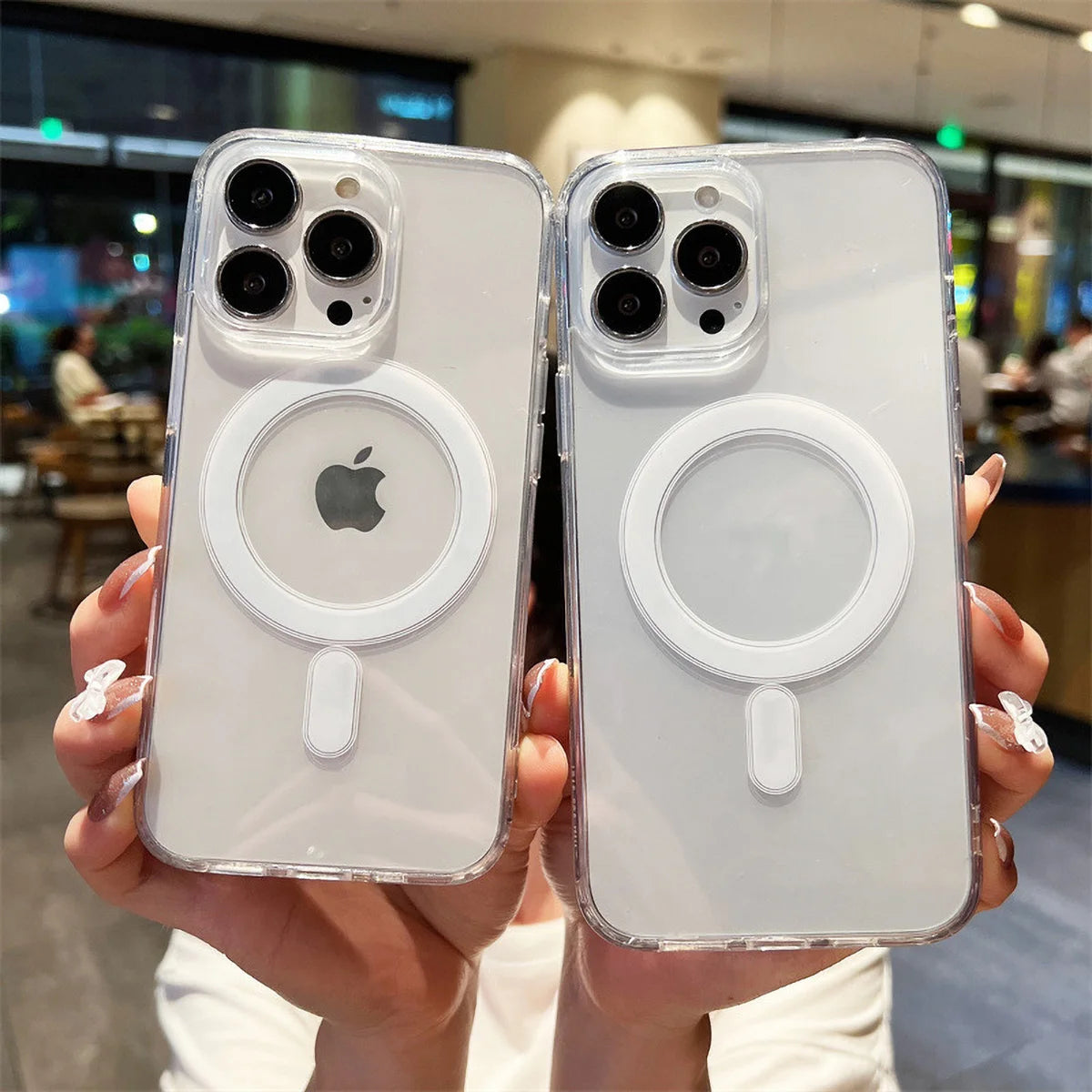 Transparent Magnetic Phone Case For iPhone 17 Pro Max 16 13 11 15 14 12 17 Air 17Promax Soft Silicone Shockproof Funda Cover