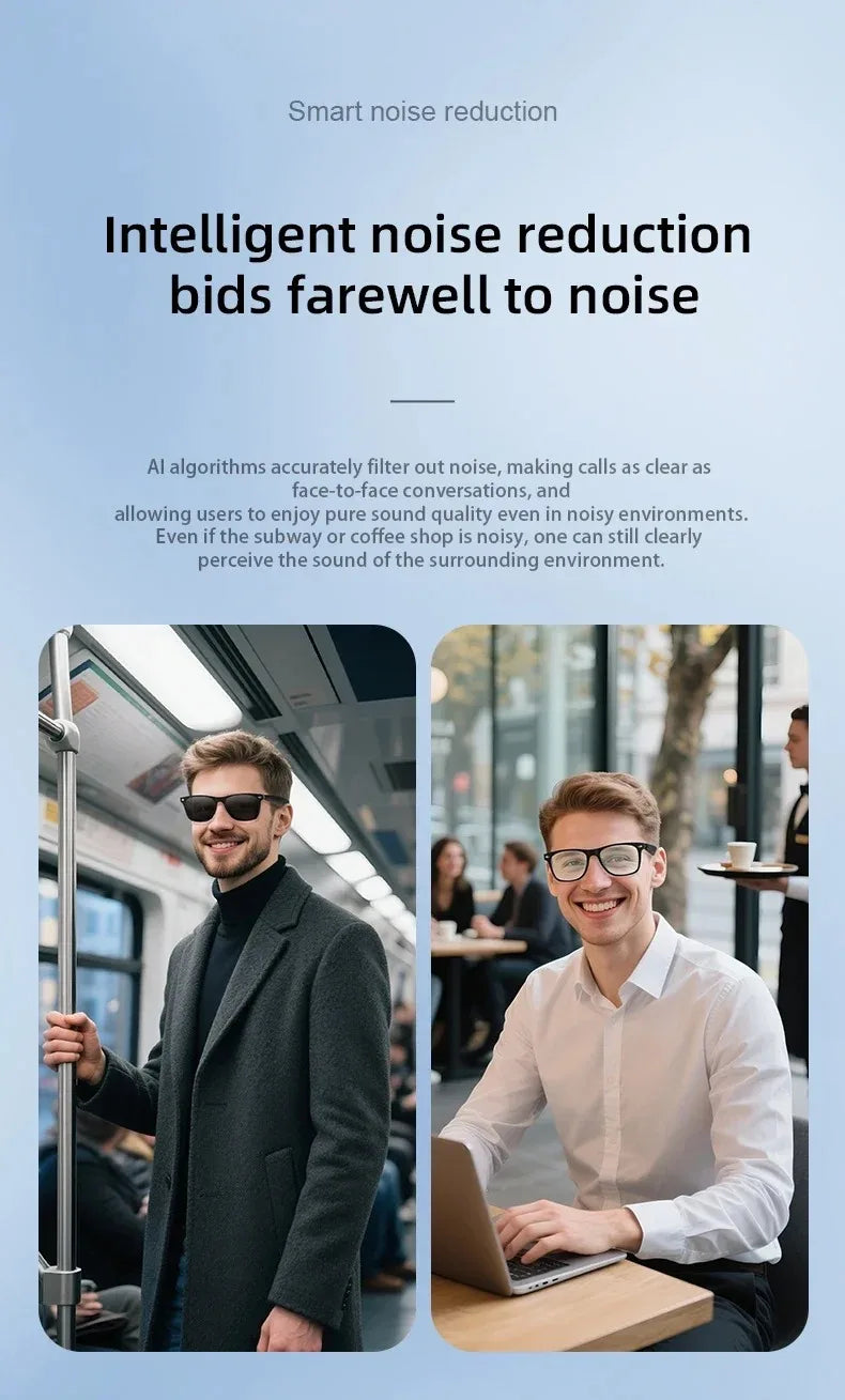 Smart Glasses Bluetooth Call Outdoor Sports Headphones AI Voice Navigation Photochromic Lens Waterproof Anti-UV Smart Sunglasses