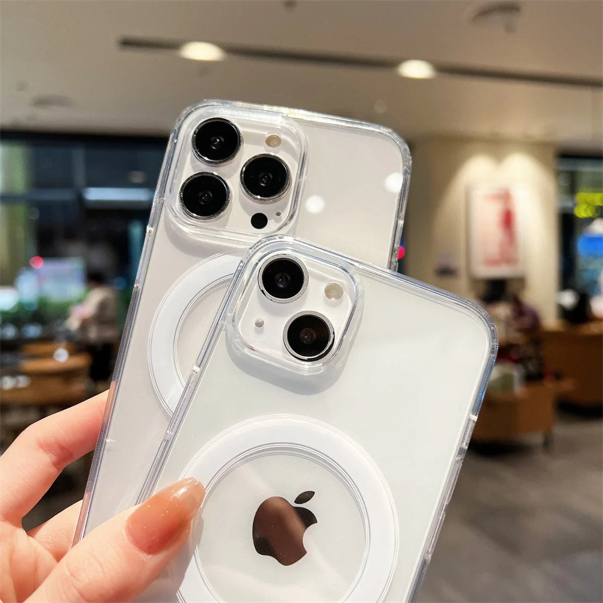 Transparent Magnetic Phone Case For iPhone 17 Pro Max 16 13 11 15 14 12 17 Air 17Promax Soft Silicone Shockproof Funda Cover