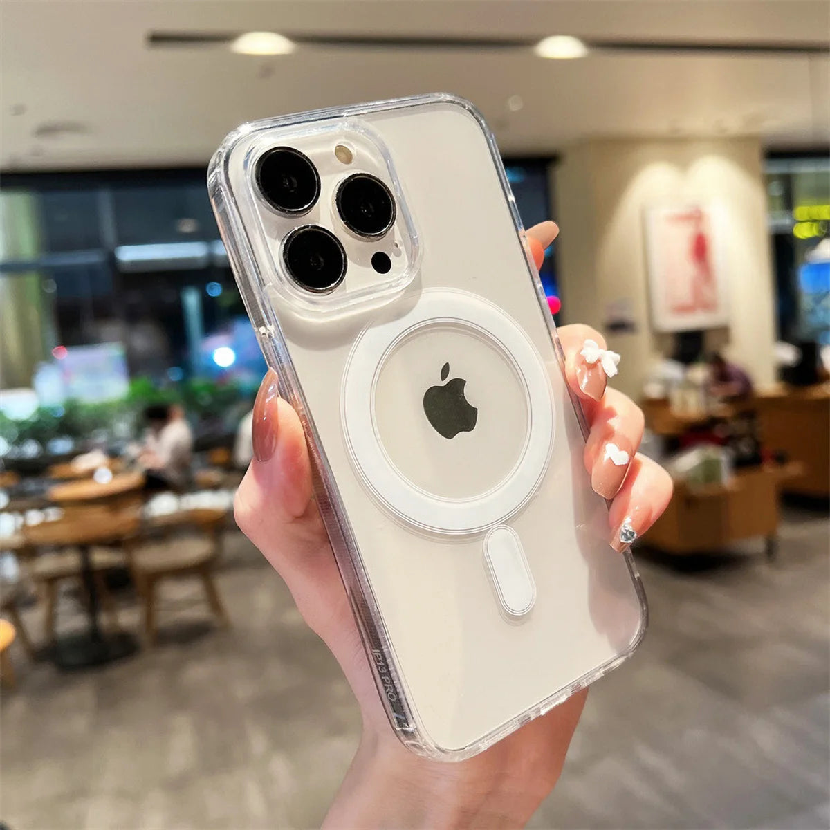 Transparent Magnetic Phone Case For iPhone 17 Pro Max 16 13 11 15 14 12 17 Air 17Promax Soft Silicone Shockproof Funda Cover