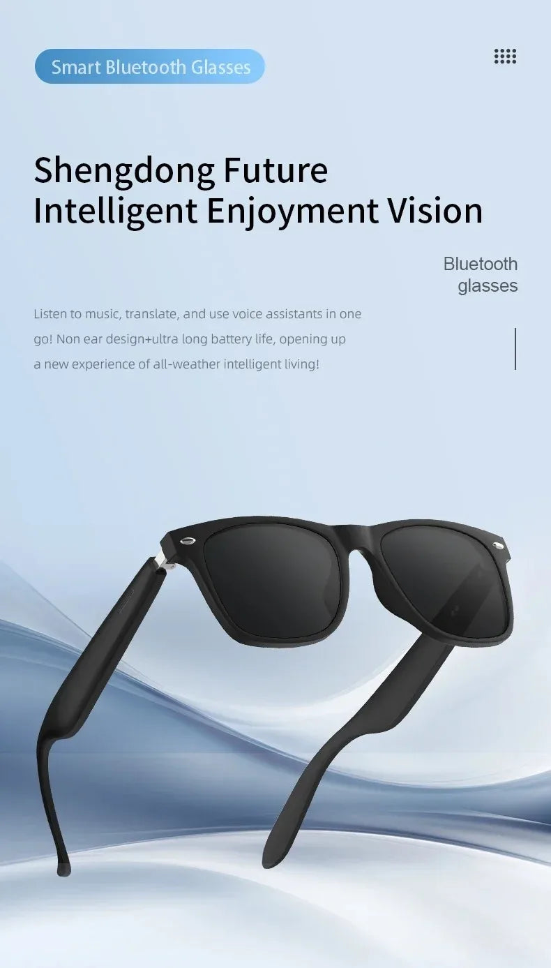 Smart Glasses Bluetooth Call Outdoor Sports Headphones AI Voice Navigation Photochromic Lens Waterproof Anti-UV Smart Sunglasses