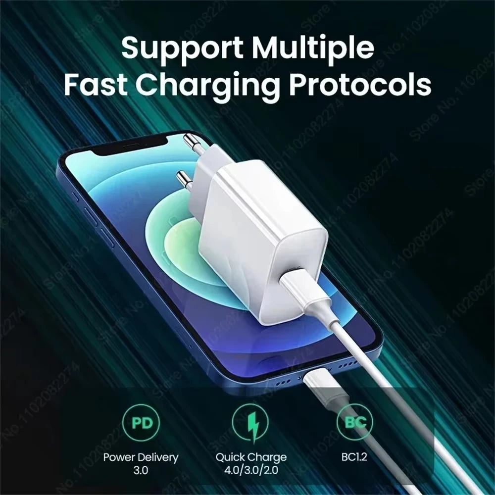 For Apple Original 40W Type C Fast Charger For iPhone 16 15 14 13 12 11 Pro Max Plus PD Charging Cable Charger Phone Accessories